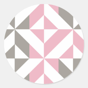 Adesivo Framboesa rosa e ZigZag geométrica prateada