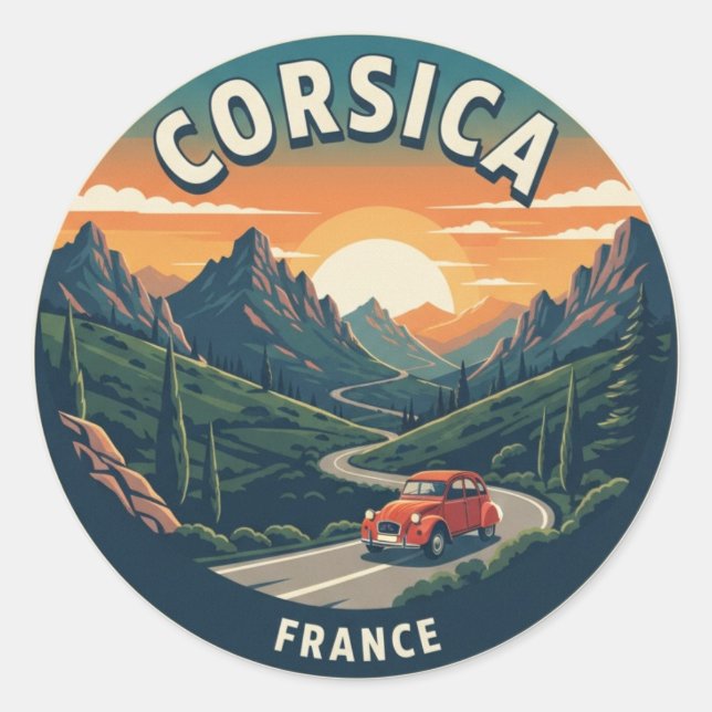 Adesivo França Córsega Viagens (Frente)
