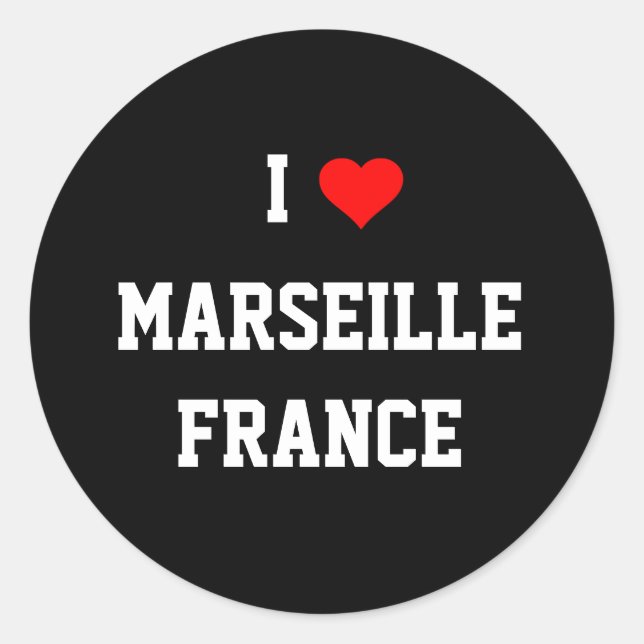 Adesivo FRANÇA: Eu amo Marselha (Frente)