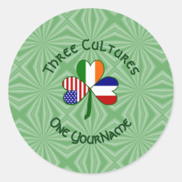 Adesivo França Irlanda EUA Shamrock Flag Personalizado