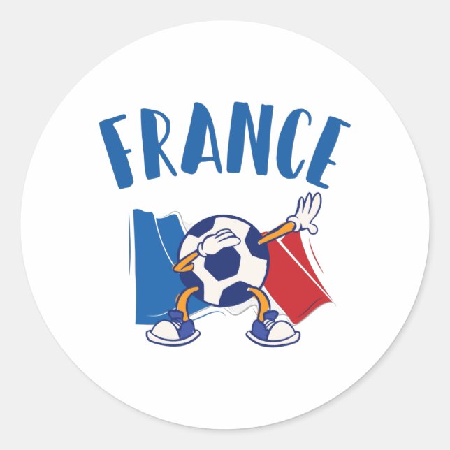 Adesivo France Dabbing Soccer Ball Flag (Frente)