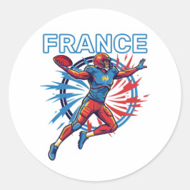 Adesivo France Football Dynamic Quarterback Patriotic Art