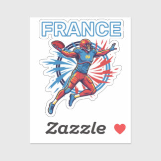 Adesivo France Football Dynamic Quarterback Patriotic Art