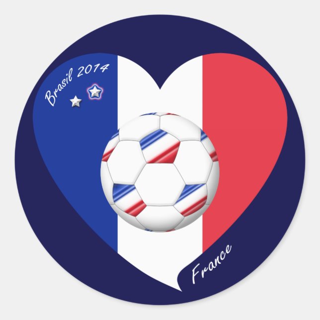 Adesivo "FRANCE" Soccer Team. Fútbol de Francia 2014 (Frente)