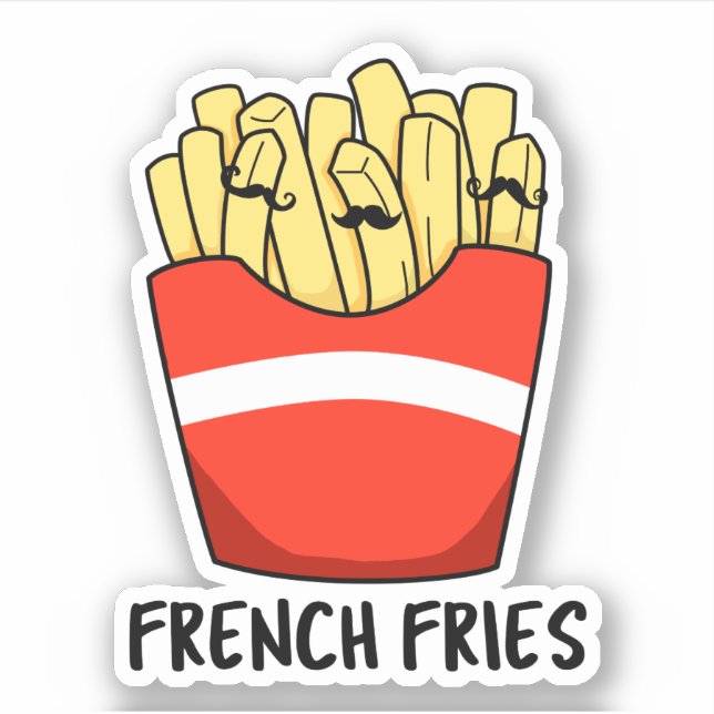 Adesivo Francês Fries Engraçado Rápido Comida (Frente)