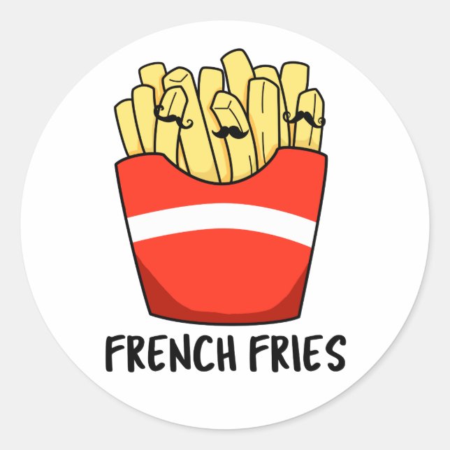 Adesivo Francês Fries Engraçado Rápido Comida (Frente)