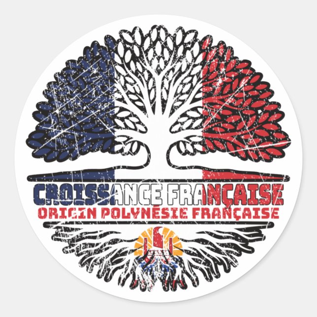 Adesivo Francês Polinésia Francesa Polinésia Francesa Fran (Frente)