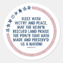 Adesivo Francis Scott Key - Louvando Deus pela Liberdade