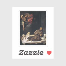 Adesivo Francisco de Assisi com música de anjo