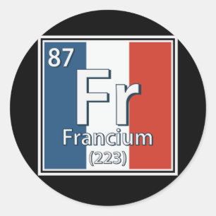 Adesivo Francium - França Bandeira da Ciência Francesa