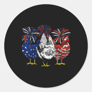 Adesivo Frango Bandeira EUA Patriótico Amante de Frango 4