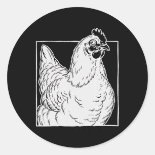 Adesivo Frango Black Australorp - Arte de Fazenda Vintage