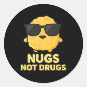 Adesivo Frango Cartoon Engraçado Nugs Não Drogas