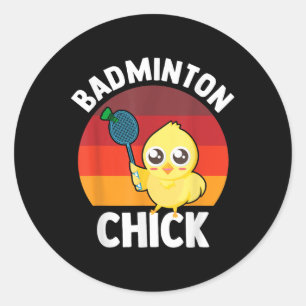 Adesivo Frango de Badminton Jogador de Badminton Peteca Es