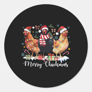 Adesivo Frango de Coqueta de Natal de Natal de feliz