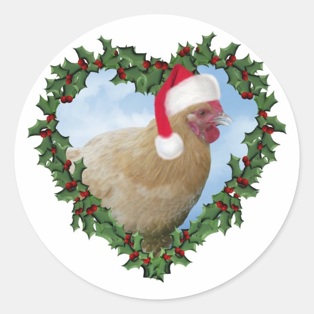 Adesivo Frango de Natal * Buff Orpington (Frente)
