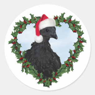 Adesivo Frango de Natal * Svart Hona