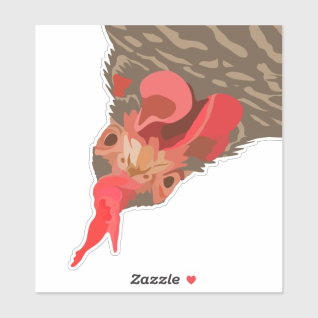 Adesivo Frango Engraçado Para Baixo (Folha)