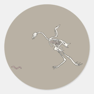 Adesivo Frango Esquelético de Halloween