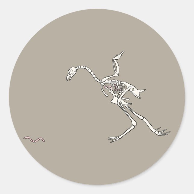 Adesivo Frango Esquelético de Halloween (Frente)