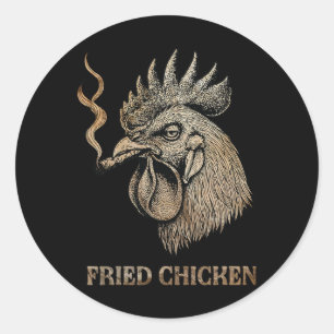 Adesivo Frango Frito Fumando Maconha Doidão