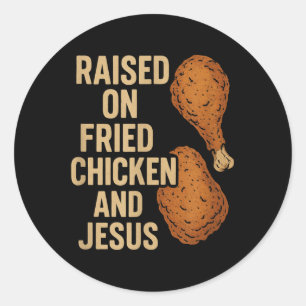 Adesivo Frango Frito & Jesus Vida Country Cristã S
