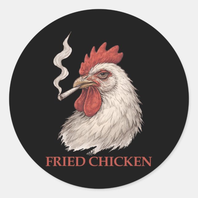Adesivo Frango Frito Stoner Engraçado Maconha  (Frente)