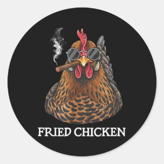 Adesivo Frango Fumando Meme de Maconha Engraçado para Fuma
