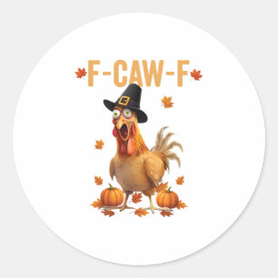 Adesivo Frango Peregrino F-caw-f Engraçado Dia de Ação de