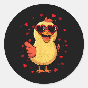 Adesivo Frango Valentin Sungles Coração Bonito Amantes 