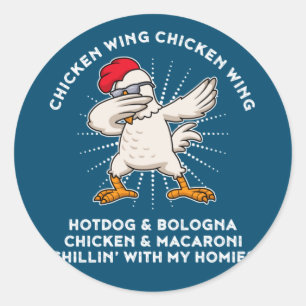 Adesivo Frango Wing Galinha Wing Canções de Camisa Lyric H