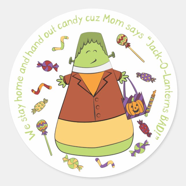 Adesivo Frankenboy Sticker - Monstros Corny Candy (Frente)