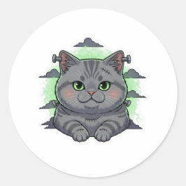 Adesivo Frankenbrit - Halloween de Cat Shorthair Britânico
