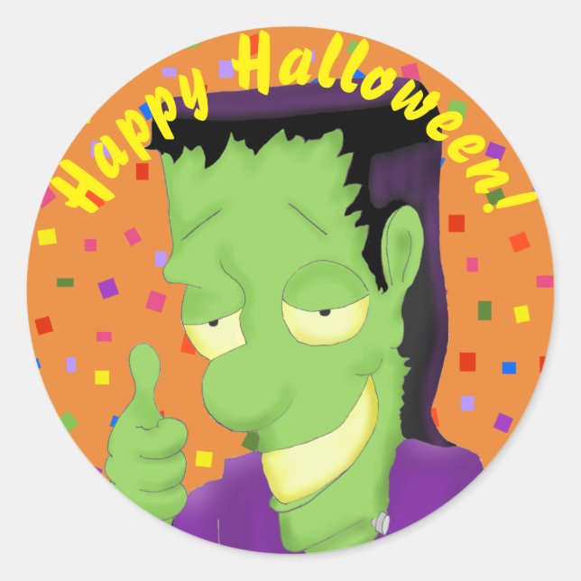 Adesivo Frankencool Halloween Stickers (Frente)