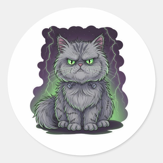 Adesivo FrankenPersian - Frankenstein Persian Cat (Frente)
