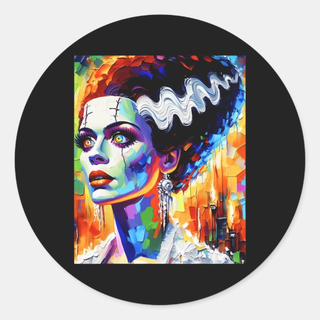 Adesivo Frankenstein Monster E Bride Halloween Matching (Frente)