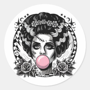 Adesivo Frankenstein Monster E Brilhante Goma Funny Ha