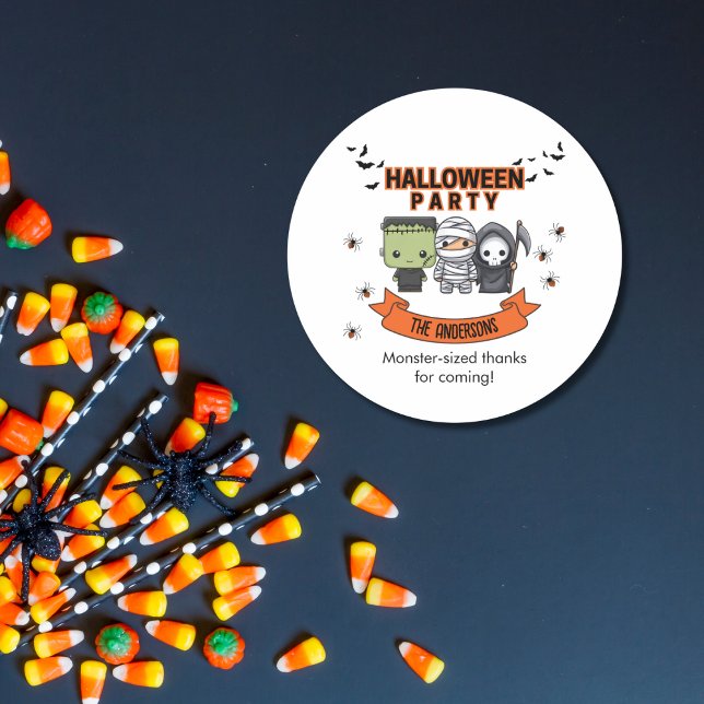 Adesivo Frankenstein Mummy Grim Reaper Spooky Halloween (Criador carregado)