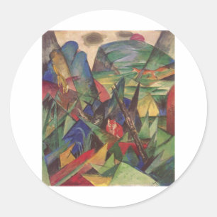 Adesivo Franz Marc - Raposas 1913 Canvas de petróleo Rapos