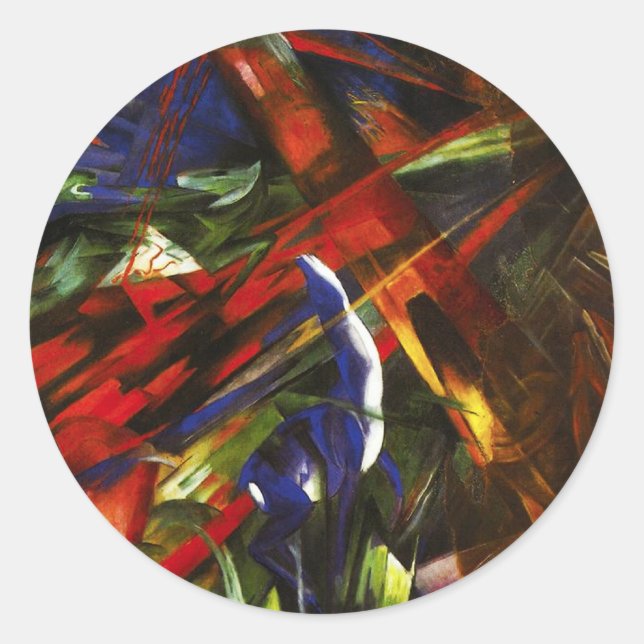 Adesivo Franz Marc Tierschicksell Stickers (Frente)