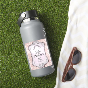 Adesivo Frasco de Jar Antiguo, Colagem Rosa