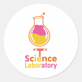 Adesivo Frasco de Laboratório de Ciências - Experiência de