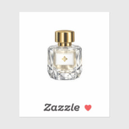 Adesivo Frasco de Perfume de Cristal Facetado Luxuoso com 
