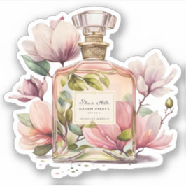 Adesivo Frasco de Perfume Floral