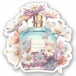 Adesivo Frasco de Perfume Floral