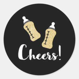 Adesivo Frascos de Feliz ano novo Anúncio do Bebê