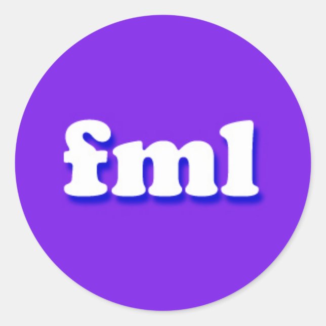 Adesivo Frase de Mensagem de Texto da Internet fml (Frente)