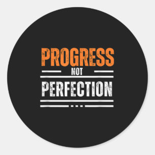 Adesivo Frase Motivacional Progresso Antigo Não Perfeição