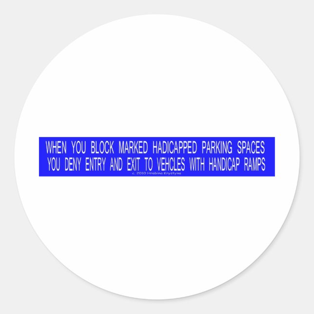 ADESIVO FRASES DE ESTACIONAMENTO HANDICAP 2 (Frente)