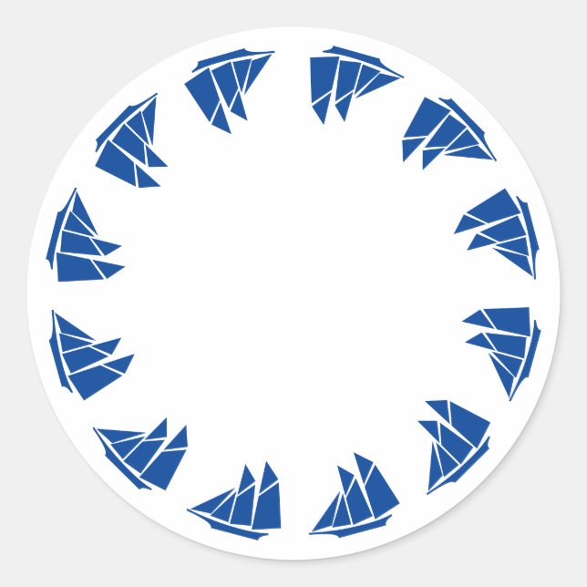 Adesivo Fratura azul-náutica branca, vazio a favor costeir (Frente)